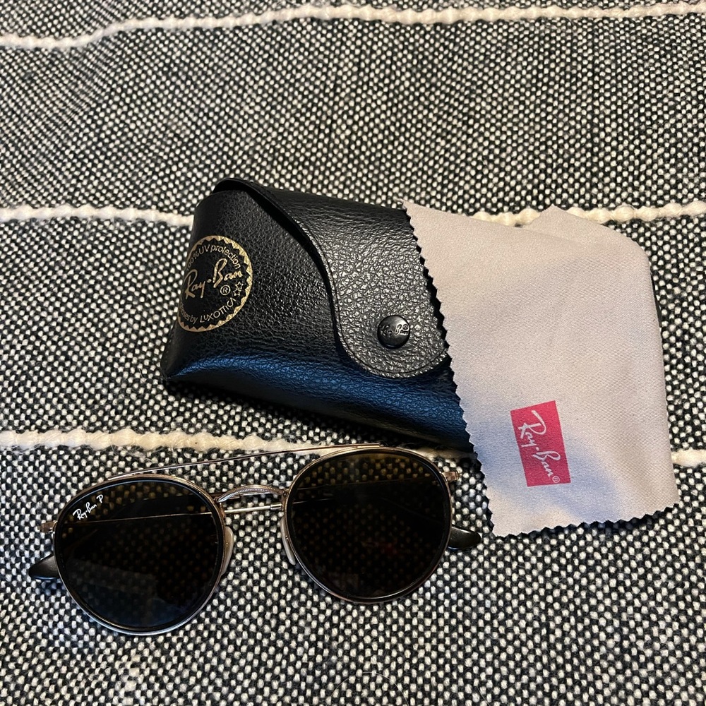 Ray Ban Double Bridge Round Sunglasses Polarized